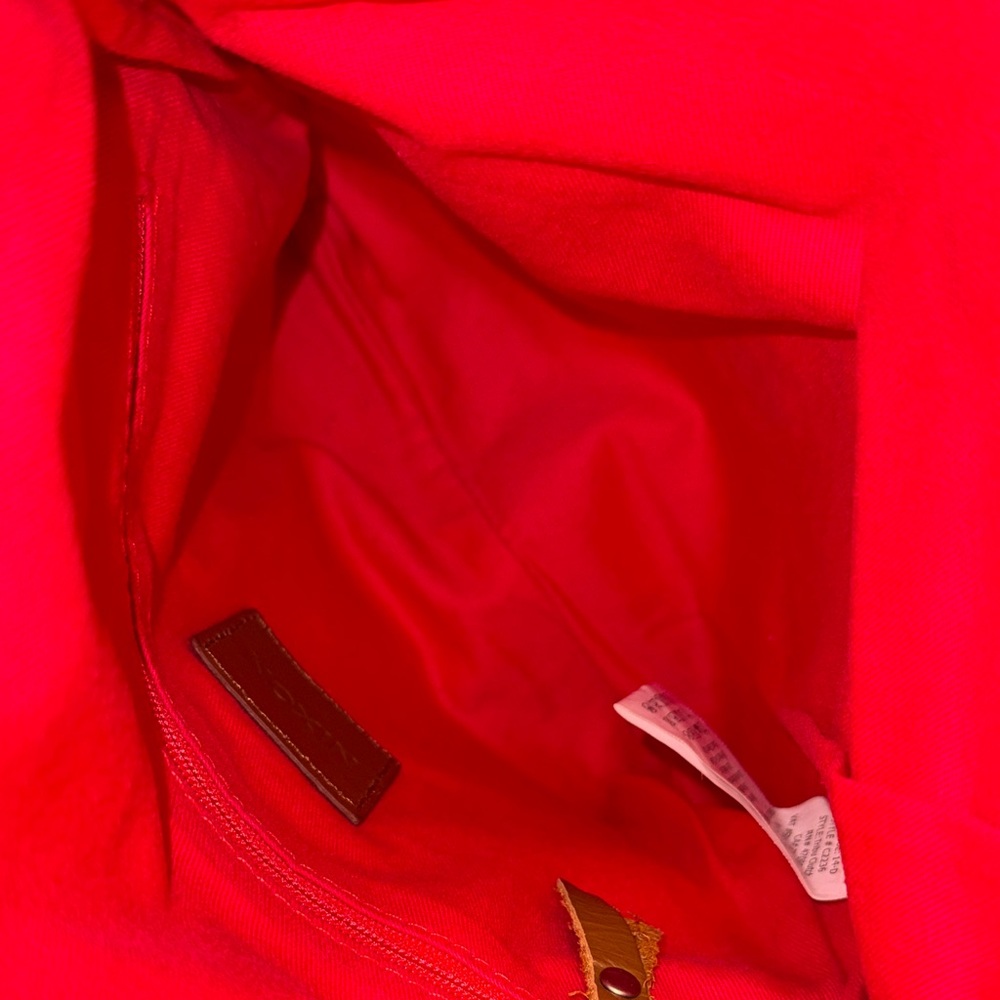 Nixon Tribu Clutch Brown Cherry Zipper Closure Purse Handbag EUC - Picture 7 of 10